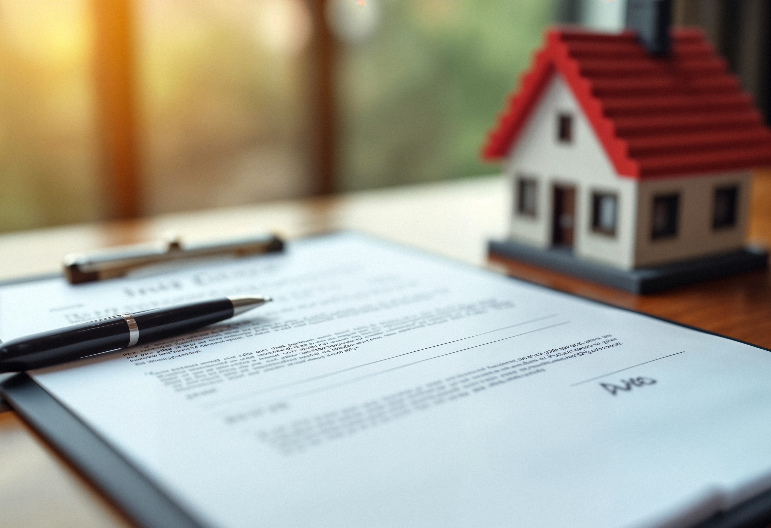Unterzeichnung eines Immobilienkaufvertrags