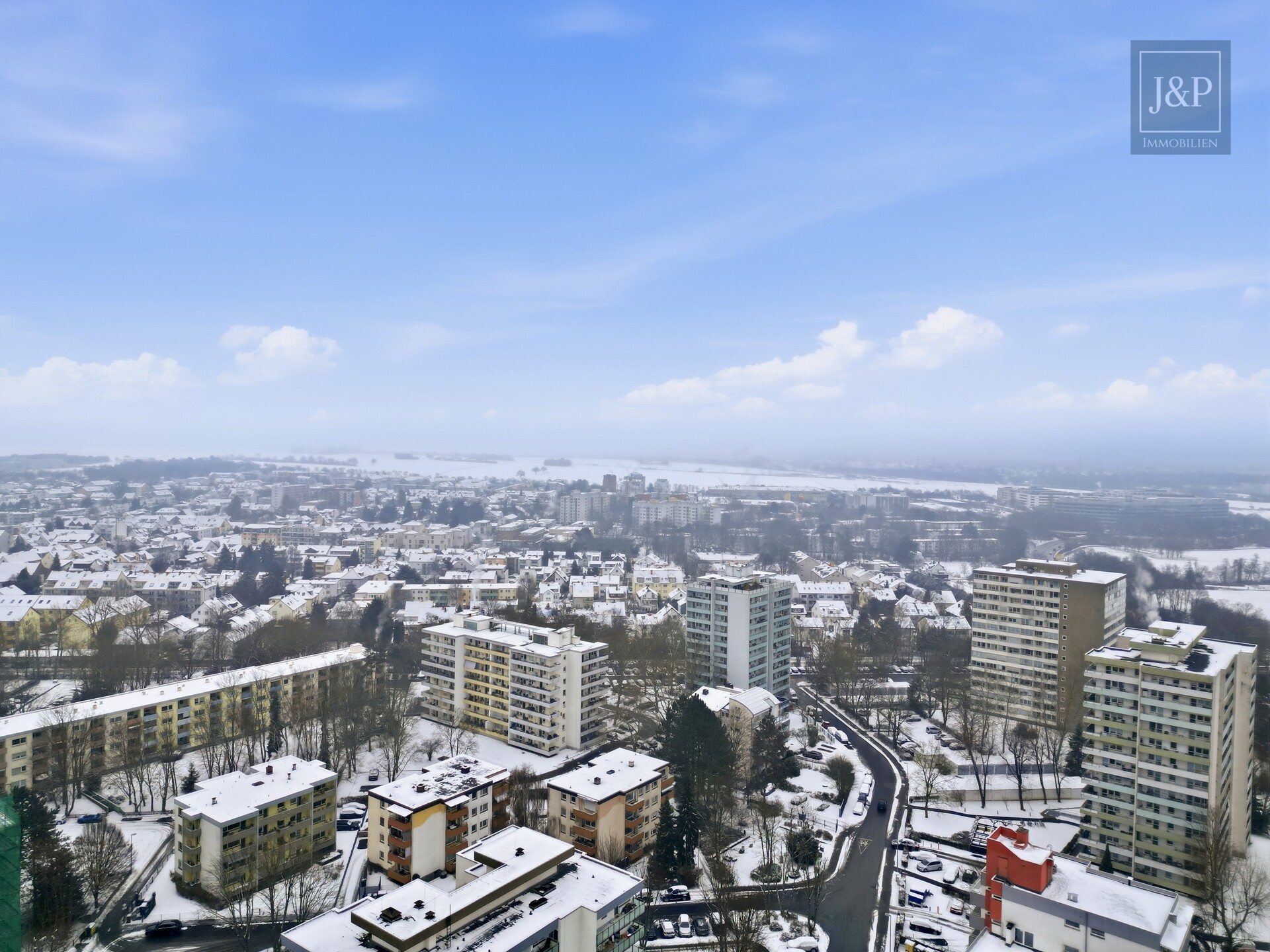 Luxus über den Dächern Eschborns - exklusives Architekten-Penthouse mit spektakulärem Ausblick - Aussicht