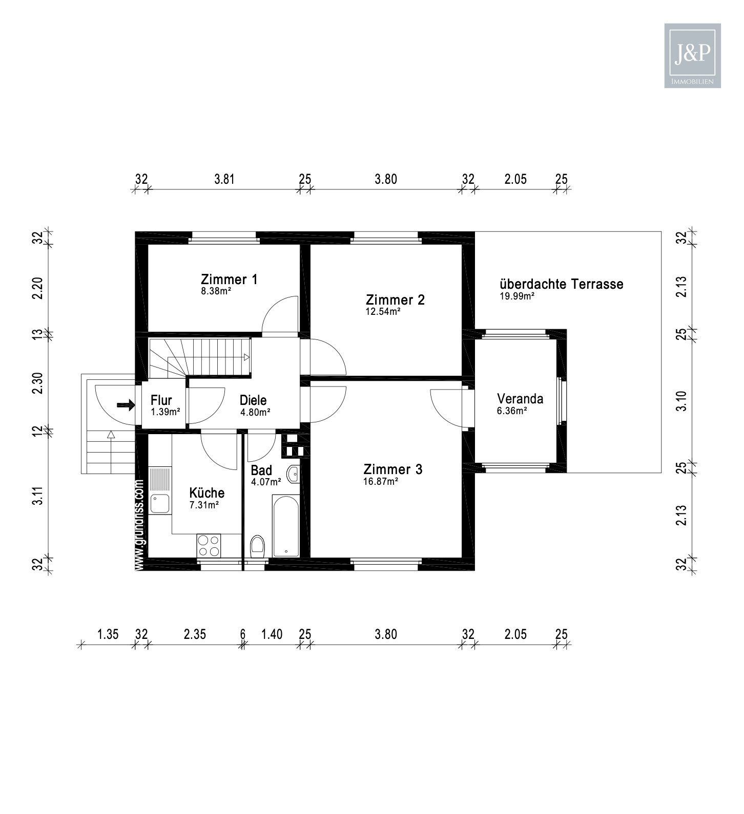 Charmantes Zweifamilienhaus mit großem Garten, Terrasse & Garage – ideal für Familien und Kapitalanleger - 1. Etage