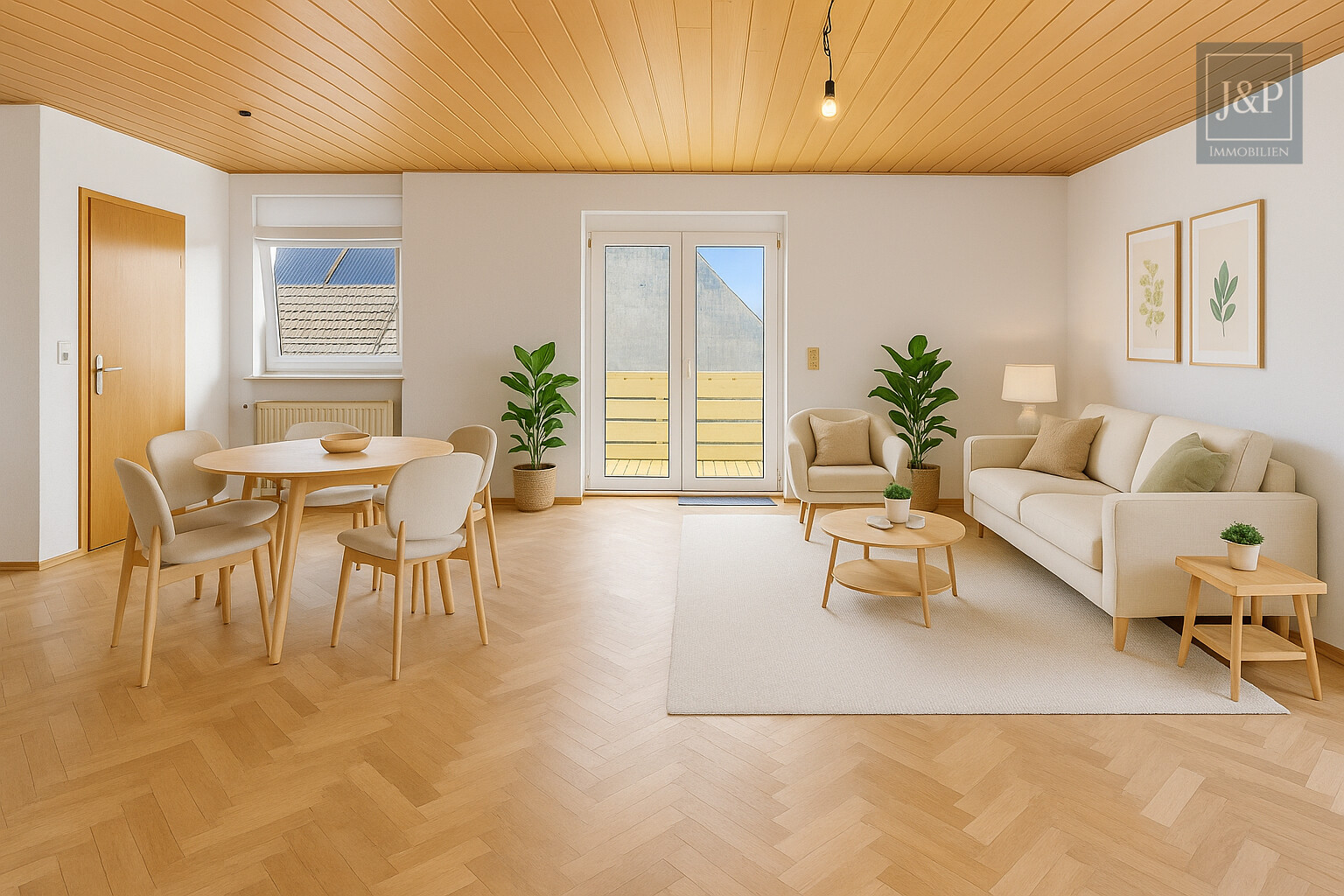 Traumhaft geschnittene Maisonette-Wohnung in ruhiger Lage! - Wohnzimmer