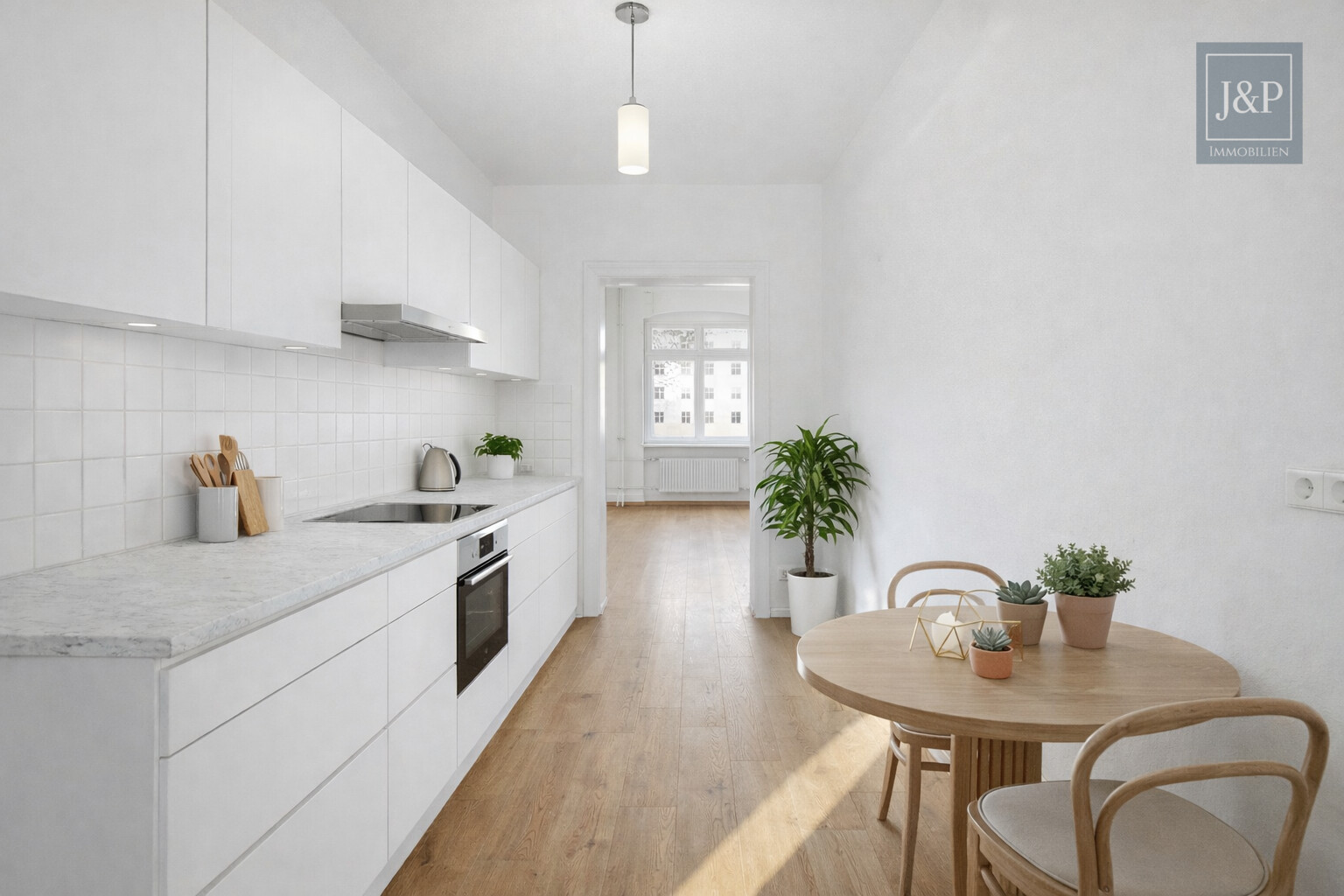 Toplage Maybachufer: Sonnige Altbauwohnung mit Balkon & Tageslichtbad - Küche Visualisierung