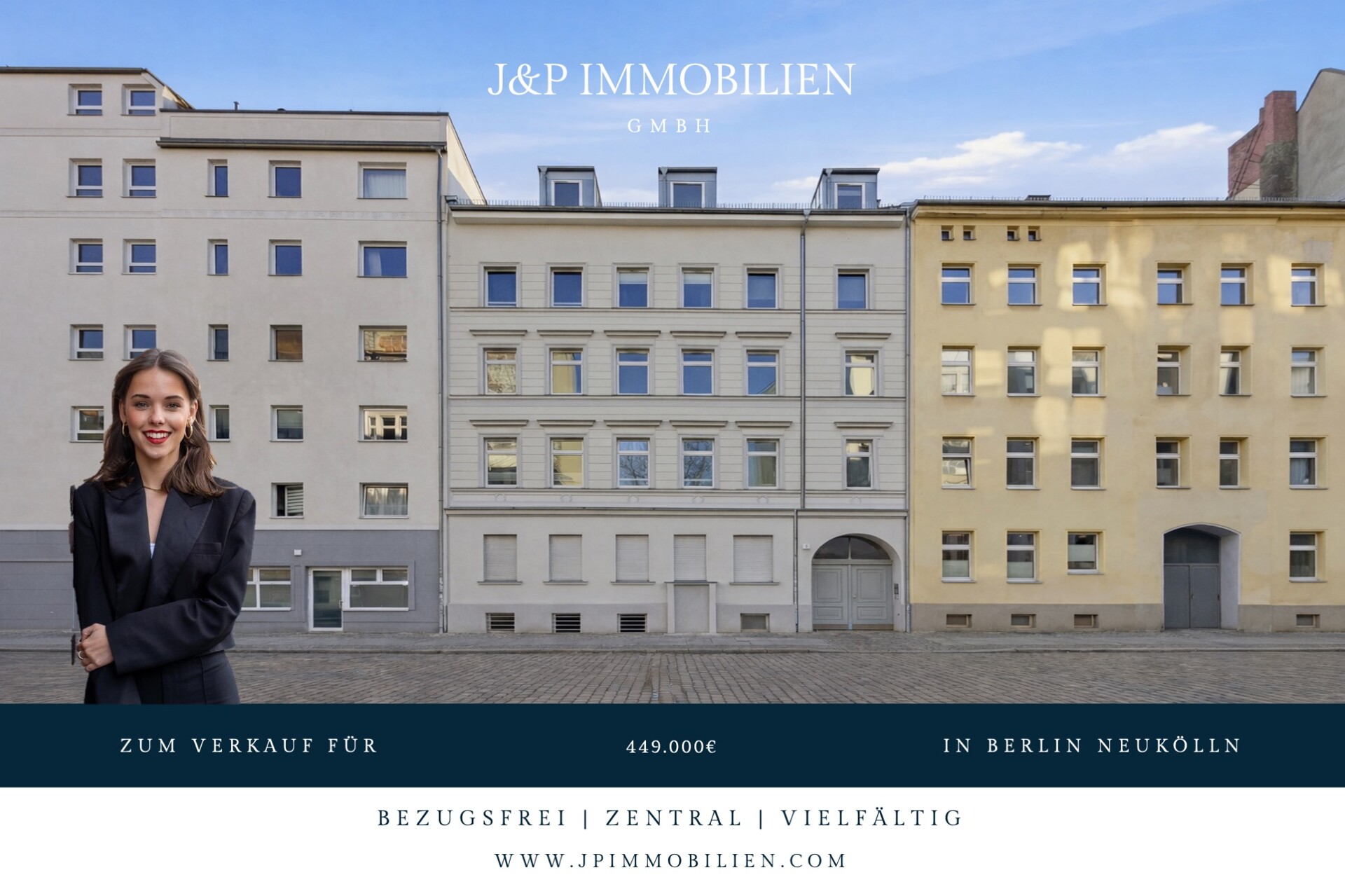 Toplage Maybachufer: Sonnige Altbauwohnung mit Balkon & Tageslichtbad - Titelbild