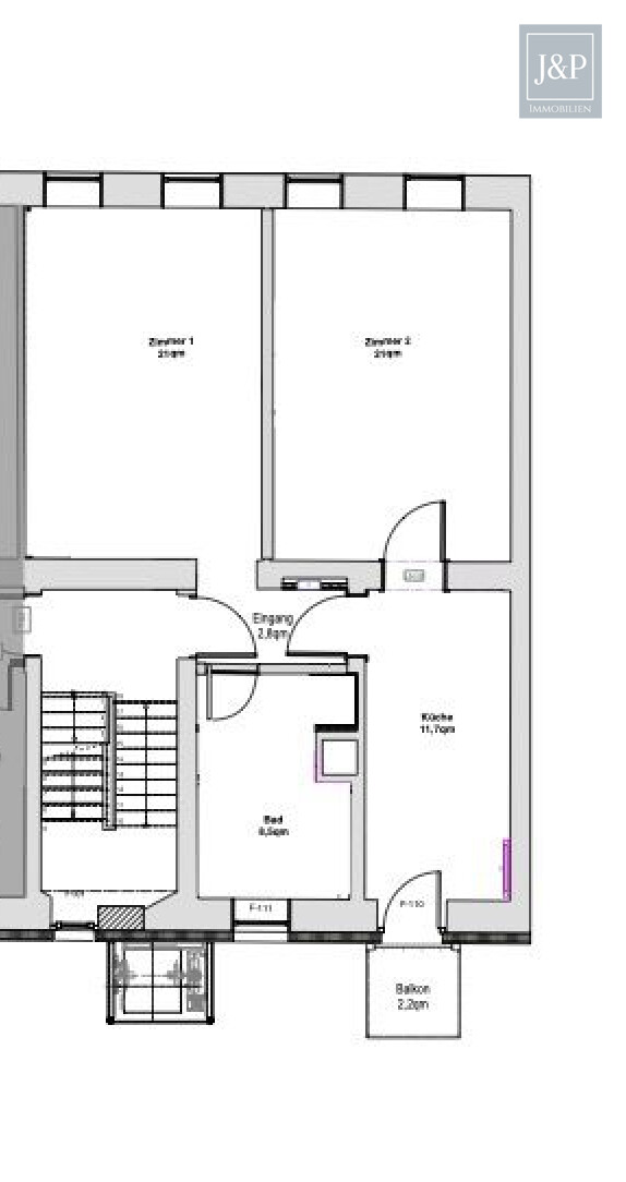 Toplage Maybachufer: Sonnige Altbauwohnung mit Balkon & Tageslichtbad - Grundriss