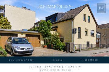 Zweifamilienhaus inkl. ausgebaute Parterre in zentraler Lage von Eschborn mit Terrasse & 2 Garagen, 65760 Eschborn, Zweifamilienhaus