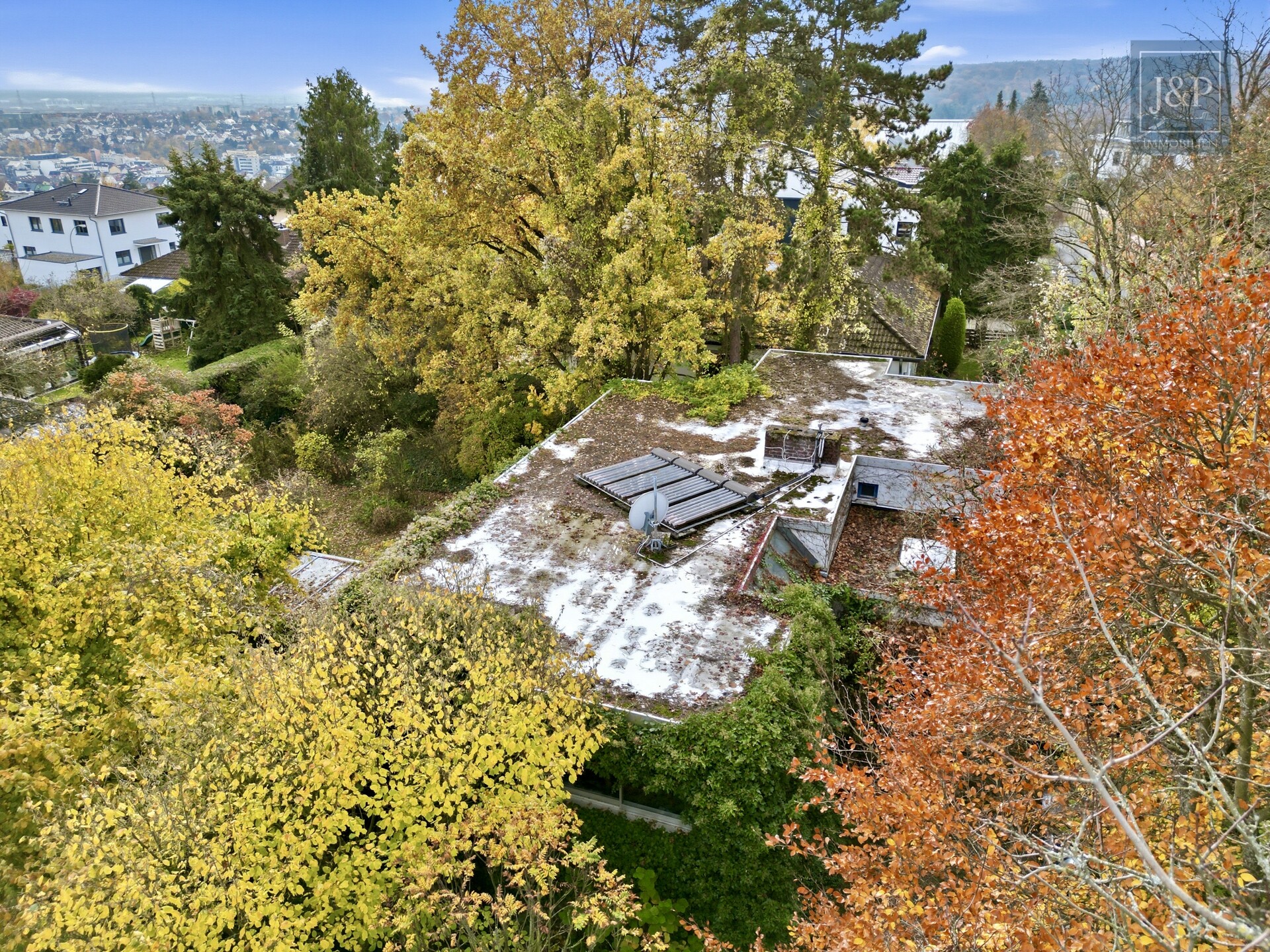 Einzigartige Architekten-Villa mit Panorama & Potenzial – Traumlage in Hofheim am Taunus - Draufsicht