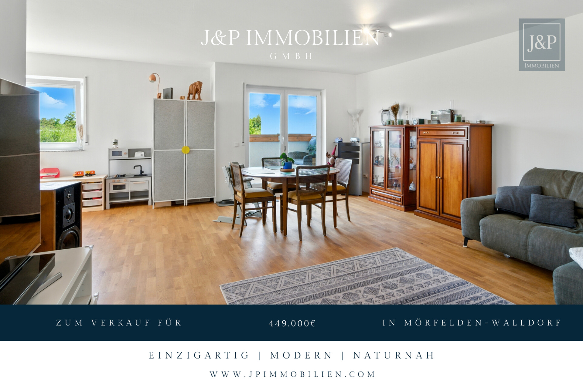 Gehobenes Wohnen am Naturschutzgebiet: traumhafte 3-Zimmer-Wohnung mit Balkon und Weitblick - Titelbild