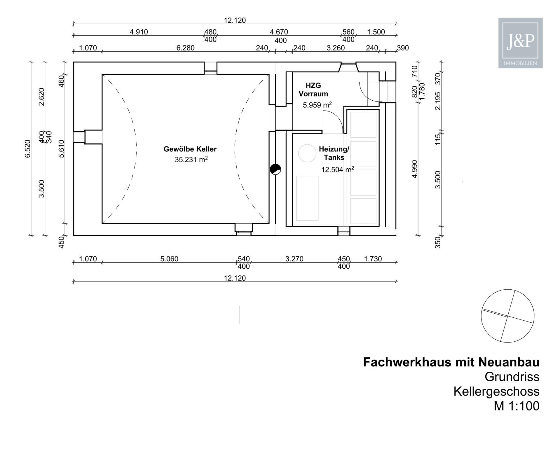 Viel Platz für Familie & Beruf: Fachwerkhaus mit Einliegerwohnung und Hof! - Grundriss Keller