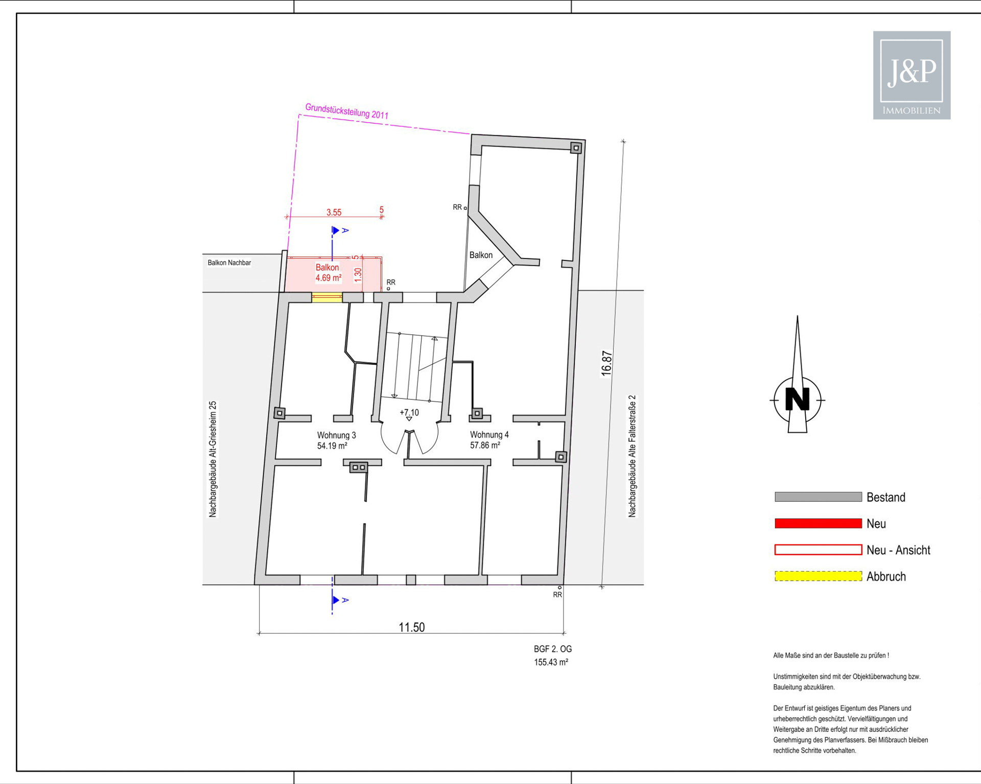 Saniertes Wohn- und Geschäftshaus mit Potenzial: Dachgeschossausbau bereits genehmigt! - Grundriss 2.OG