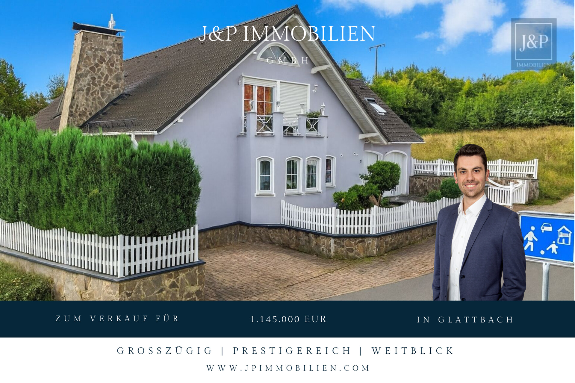 Ein - Zweifamilienhaus im Villenviertel von Glattbach. Gehobener Lebensstil am Waldrand - Titelbild