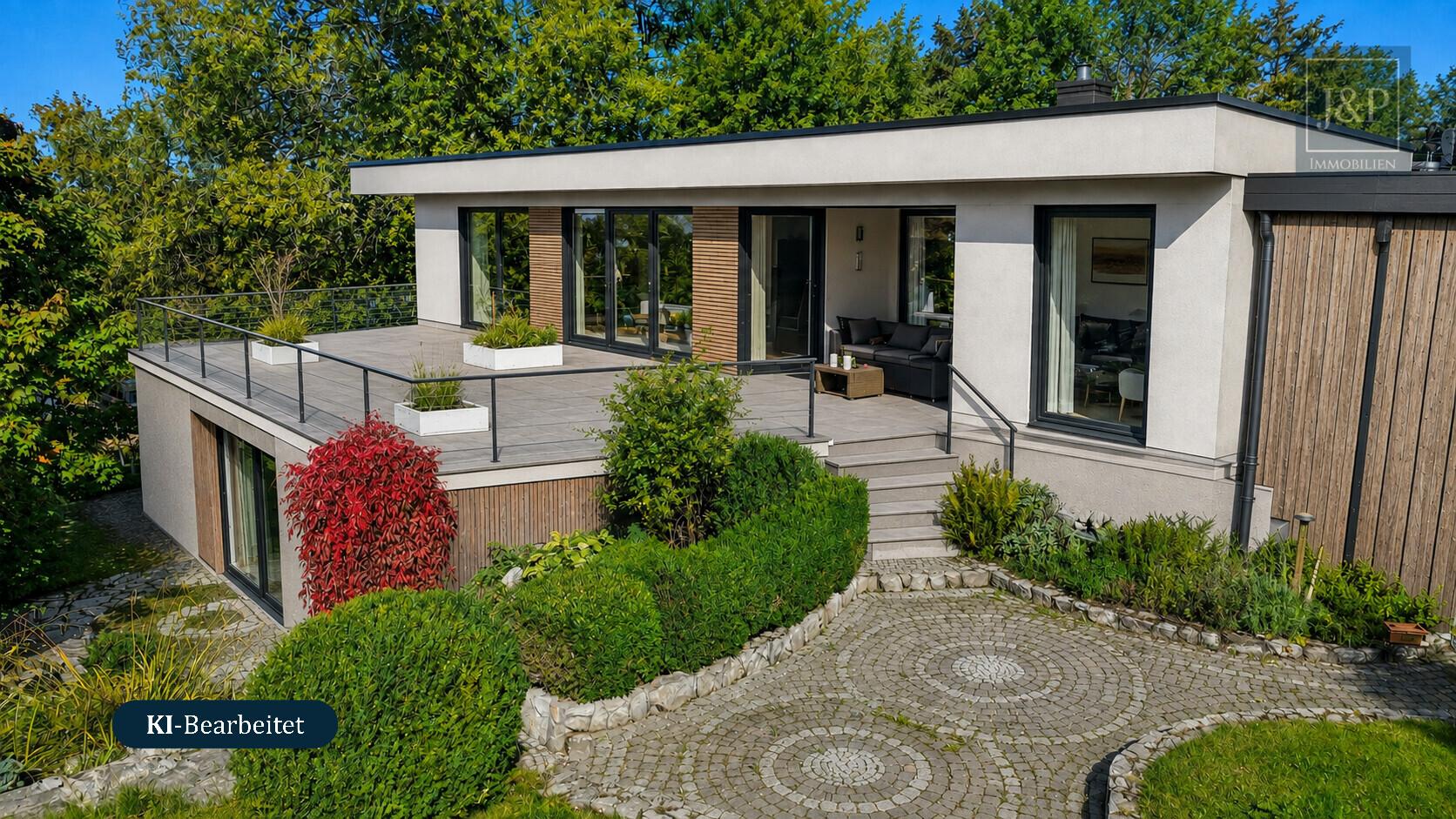 Sanierungsobjekt oder Teilneubau - Großes sonniges Grundstück mit 1710qm auf der Hegewiese - Visualisierung Teilerneuerung