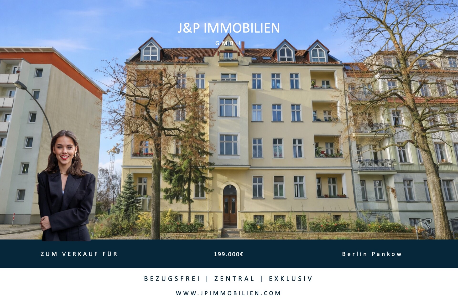 Bezugsfreie 1-Zimmer-Wohnung mit separater Küche in ruhiger Lage von Pankow - Titelbild