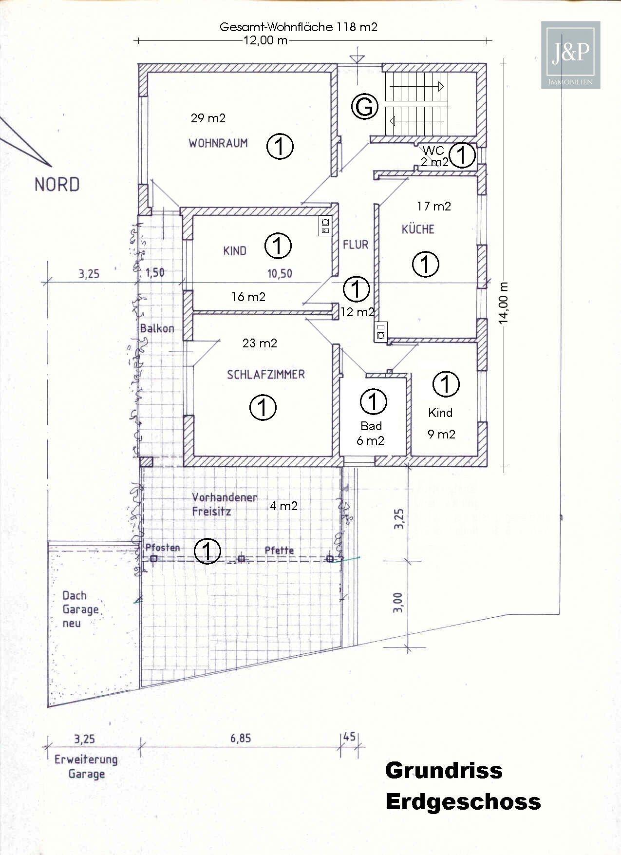 Sofort Verfügbar! 4,5 Zimmer-Wohnung in ruhiger Lage in Mömbris! - Grundriss Erdgeschoß Jan.2024