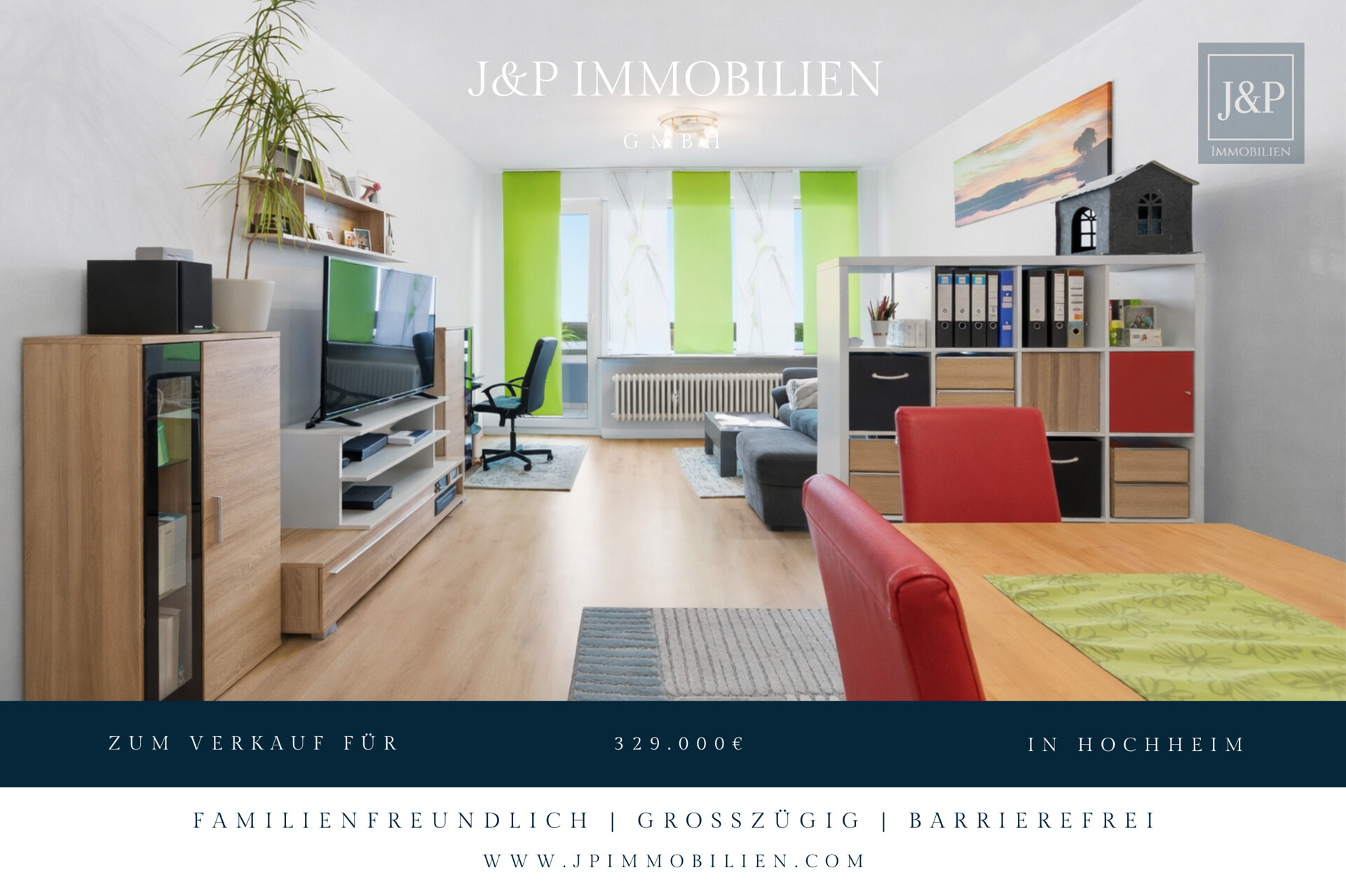 Barrierefreie 4-Zimmer-Wohnung mit 2 Balkonen, Garage & Weitblick - Titelbild