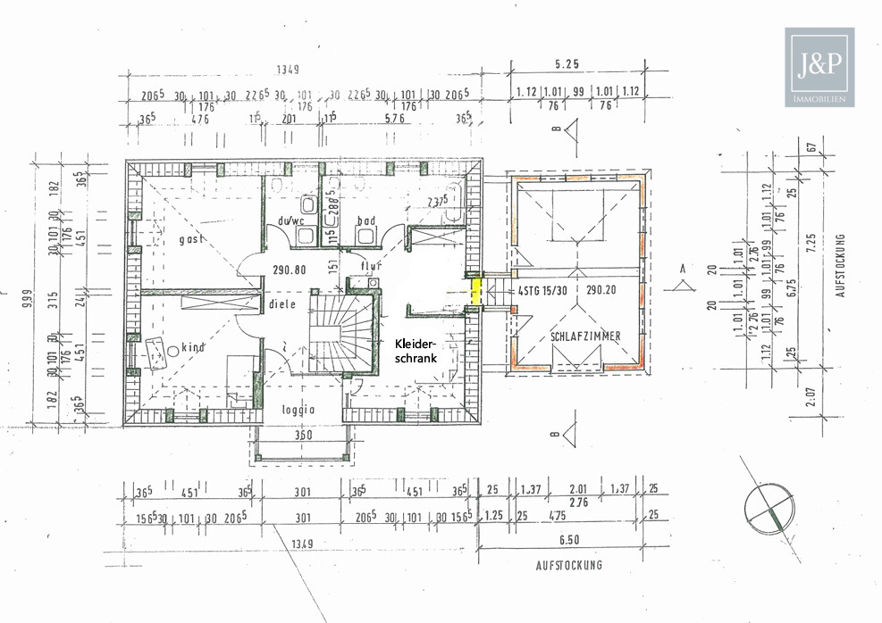 Repräsentative Villa in direkter Waldrandlage – Weitblick, Ruhe und Lebensqualität pur - Grundriss OG Fischbach