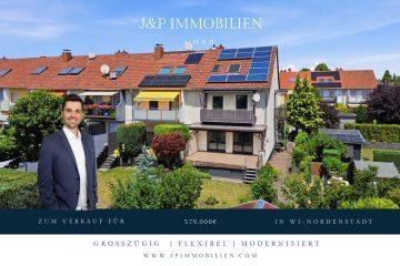 Energetisches Familienzuhause mit Fernblick in guter Lage von Nordenstadt, 65205 Wiesbaden / Nordenstadt, Reiheneckhaus