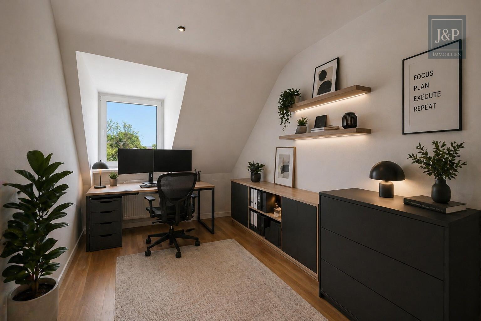 Großzügige 5-Zimmer-Wohnung in Wiesbaden – modernisiert mit Ausbaupotenzial & Garage - Schlafzimmer 3 KI Überarbeitet
