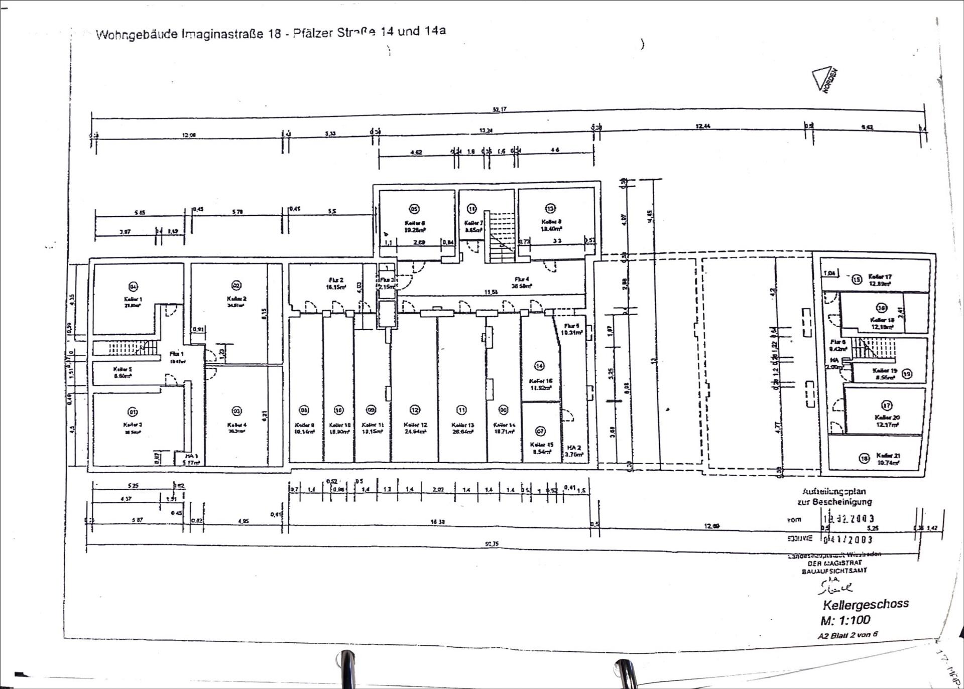 Großzügige 5-Zimmer-Wohnung in Wiesbaden – modernisiert mit Ausbaupotenzial & Garage - Grundriss Keller