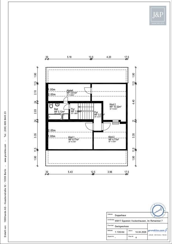 Wohnen mit Aussicht: Großzügiges Splitlevel-Haus mit Einliegerwohnung in Eppstein - Dachgeschoss