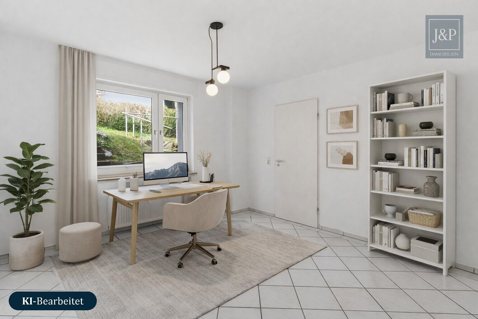 Helle 3-Zimmer-Wohnung mit Terrasse & Gartenanteil in Toplage Hofheim-Marxheim - Schlafzimmer 1 KI Überarbeitet