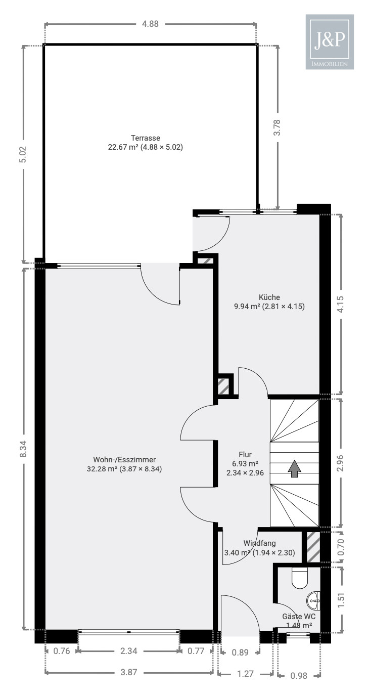 Rundum modernisiert: Einziehen & wohlfühlen – Hochwertiges Reihenhaus mit Aufstockungspotenzial! - Erdgeschoss