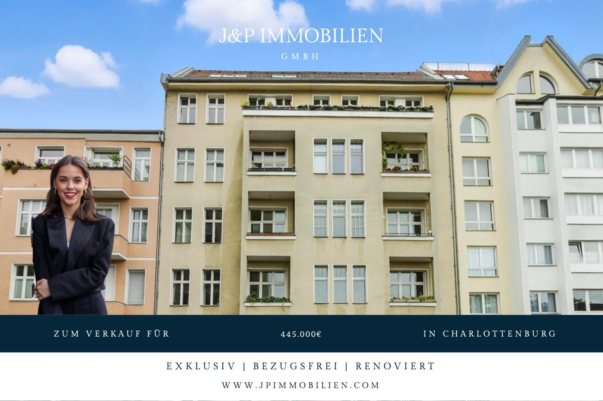 Renovierte 2-Zimmer-Altbauwohnung mit großem Wohnbereich & Balkon zum Innenhof - Titelbild