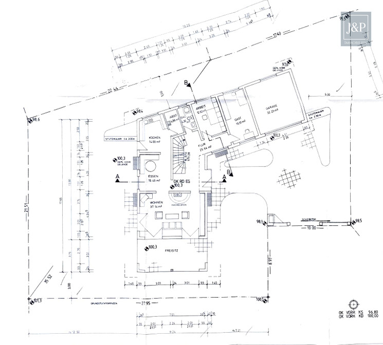 Großes Anwesen mit besonderer Architektur und Weitblick! Ideal für Großfamilien & Mehrgenerationen - Grundriss EG Neu-Anspach