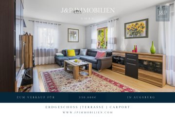 Gepflegte Erdgeschosswohnung mit Terrasse, Einbauküche & Carport-Stellplatz, 86169 Augsburg / Firnhaberau, Erdgeschosswohnung