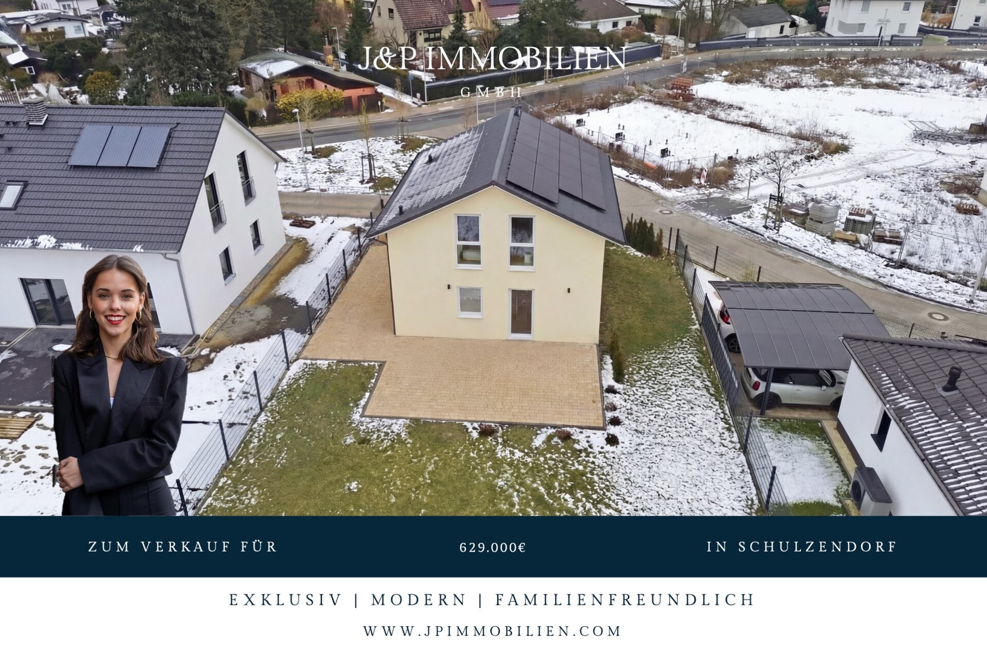 Energieeffizientes Wohnhaus in Schulzendorf mit Photovoltaikanlage und moderner Heiztechnik - Titelbild