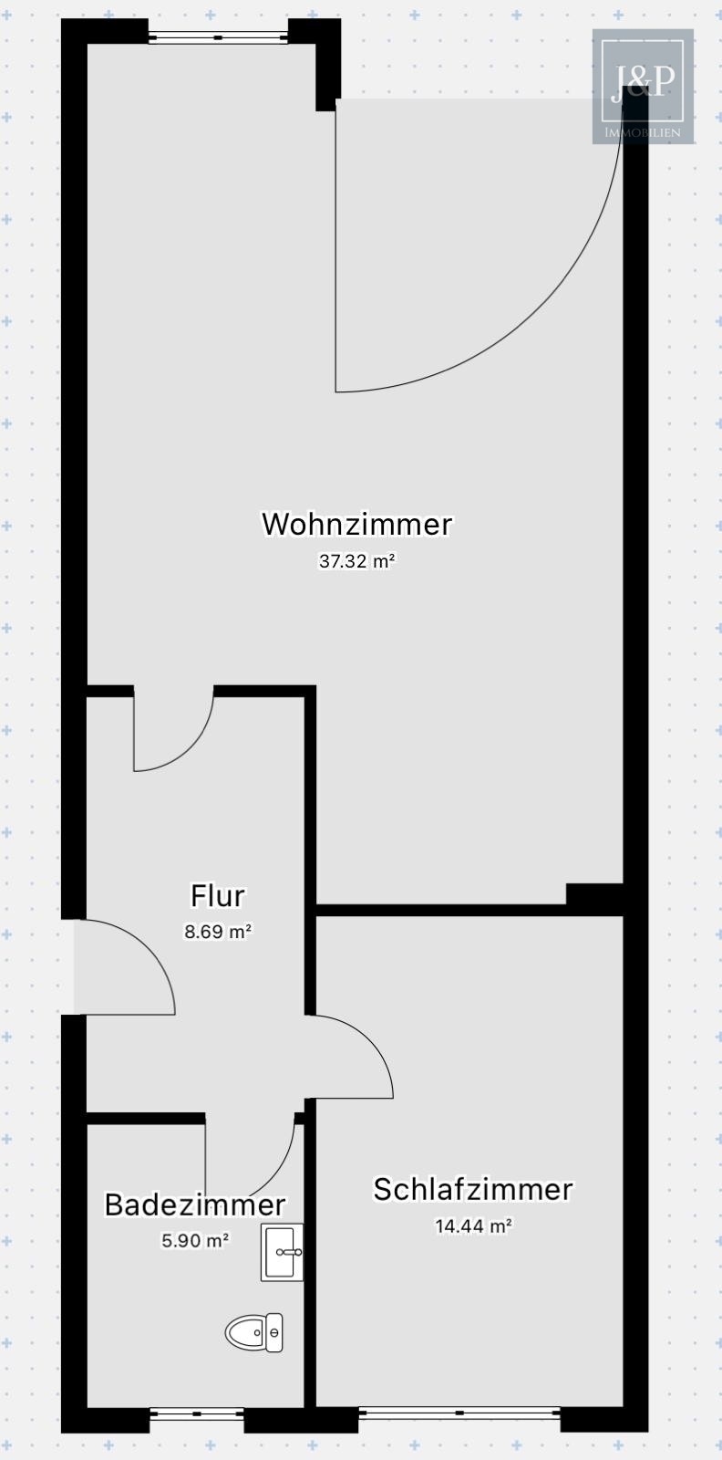 Zwei Einheiten – eine Kapitalanlage: Sanierte Maisonette-Wohnung mit 5 % Rendite in Alsbach-Hähnlein - Grundriss OG