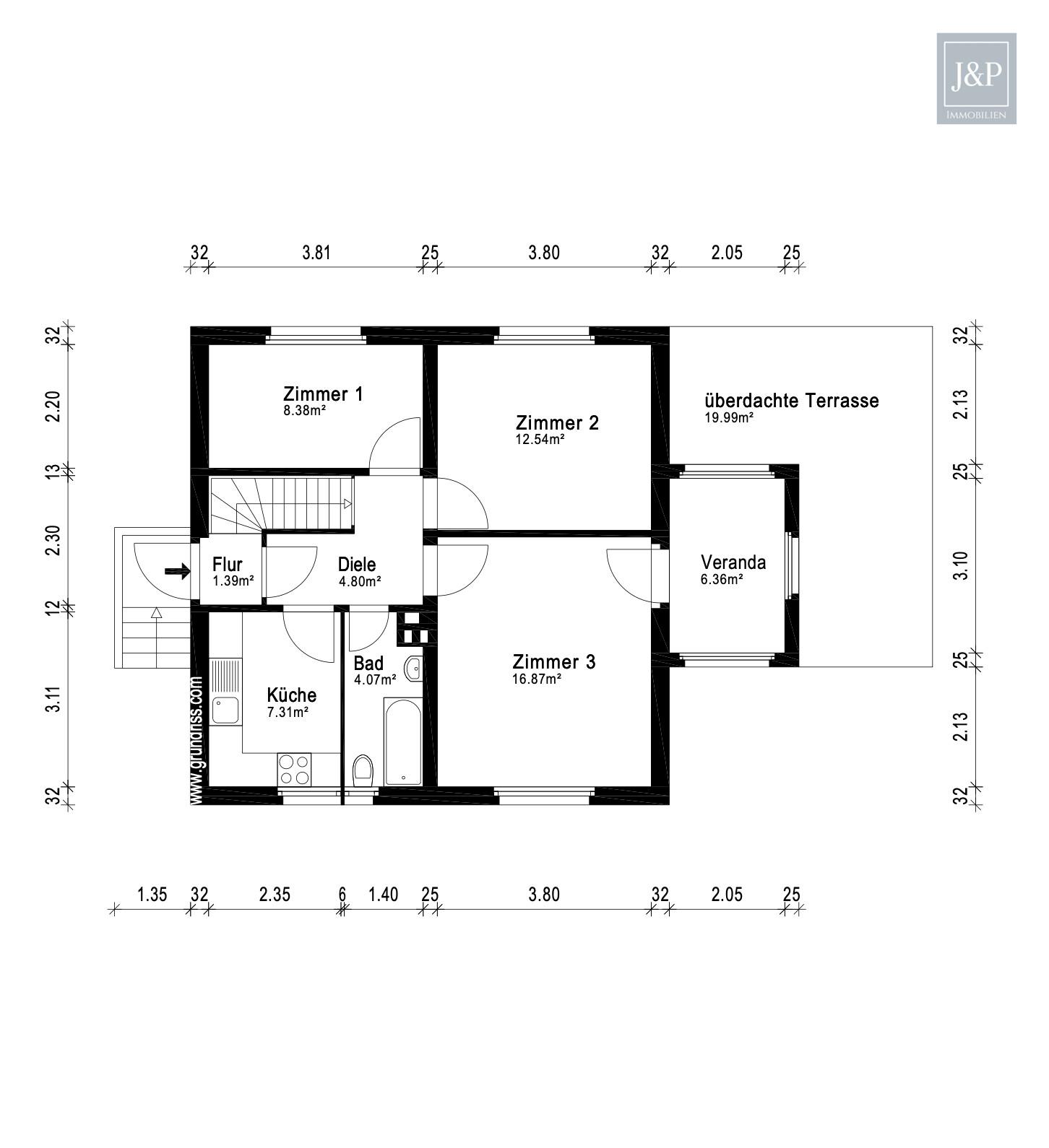 Zweifamilienhaus mit großem Garten, Terrasse & Garage – ideal für Familien und Kapitalanleger - 1. Etage