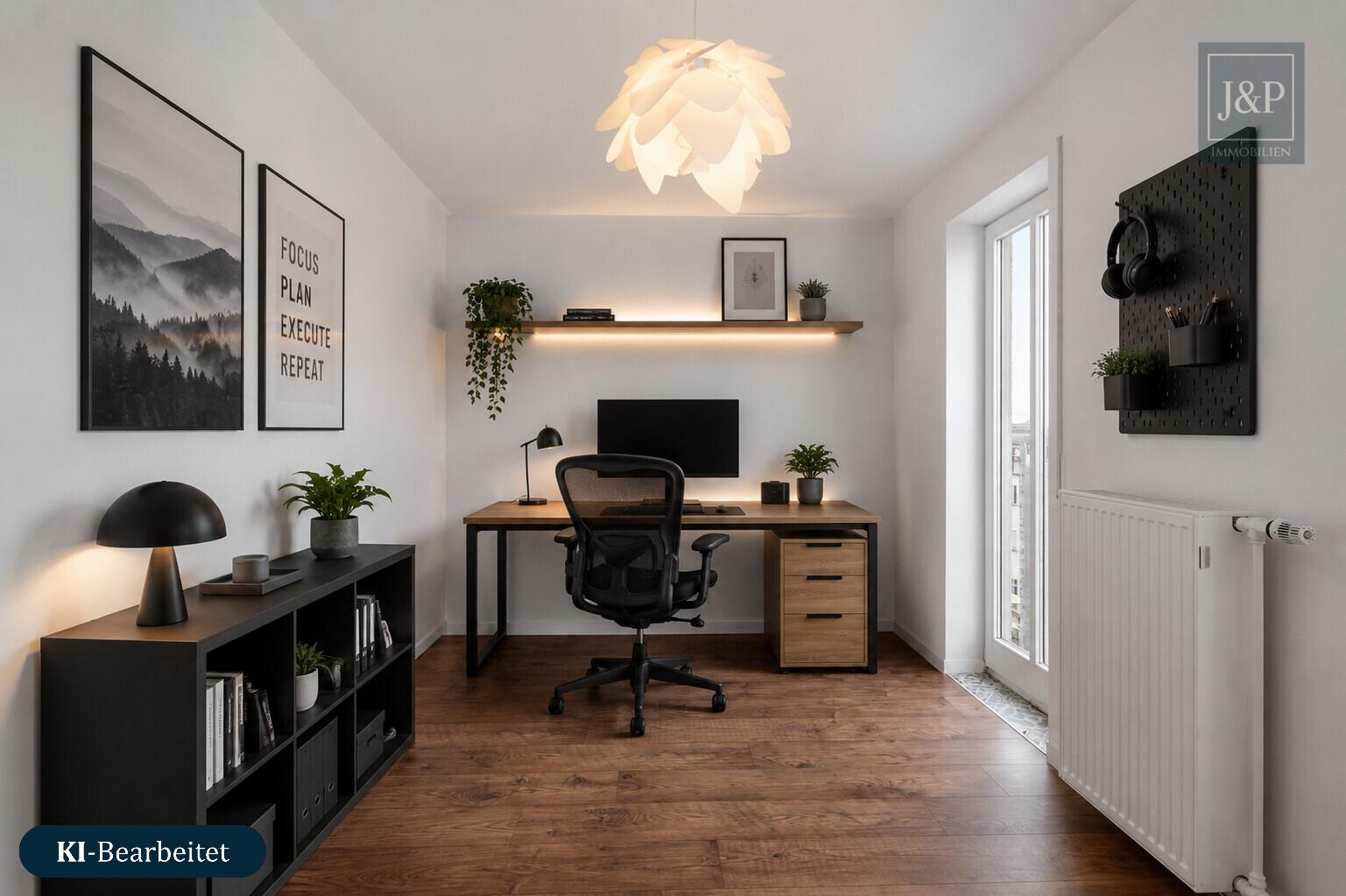 Lichtdurchflutetes Penthouse mit Süd-Balkon & Tiefgarage in Darmstadt! - Zimmer 2 KI überarbeitet