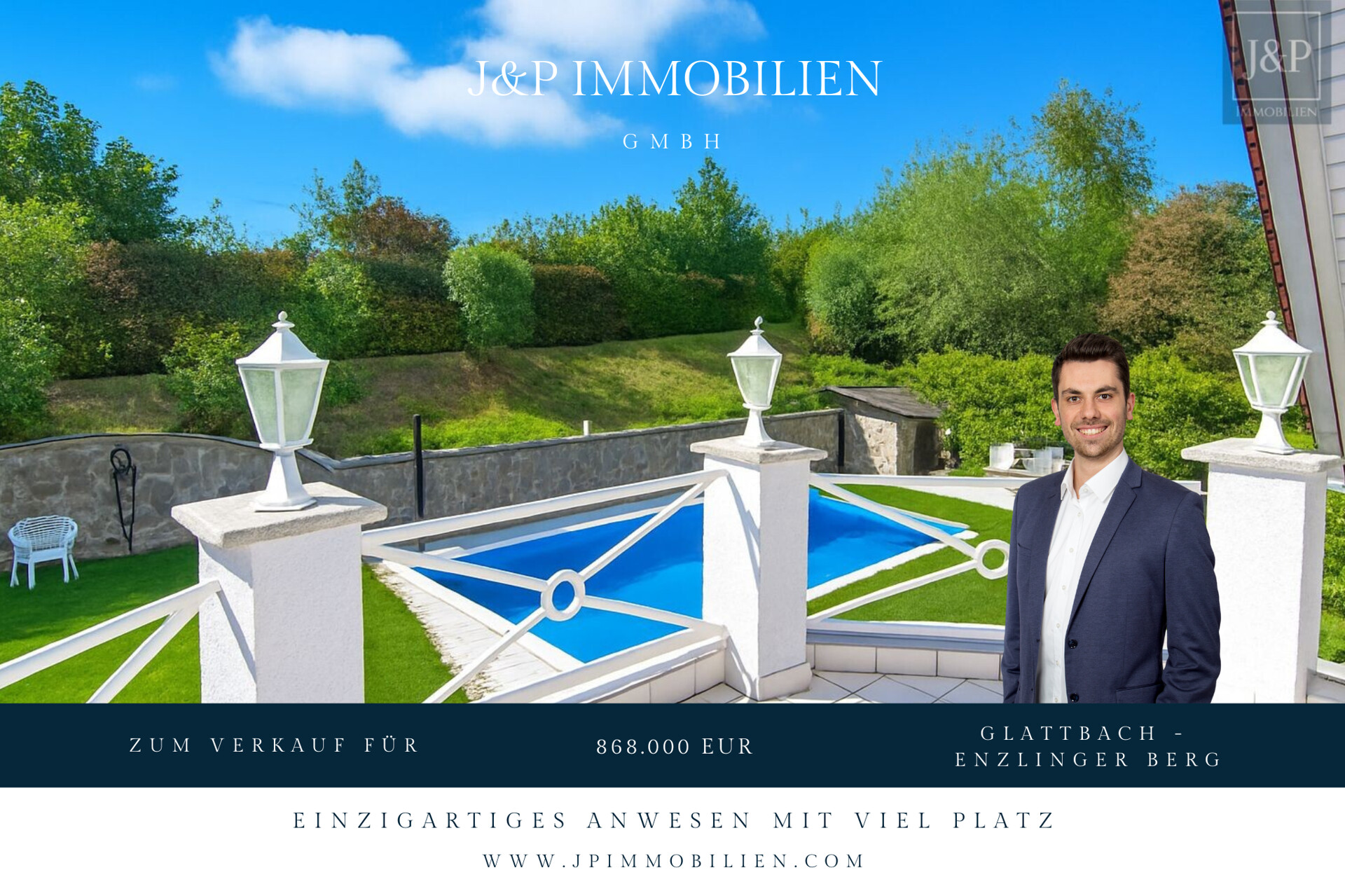 Großes Anwesen im Villenviertel von Glattbach. Gehobener Lebensstil in Waldrandnähe - Titelbild