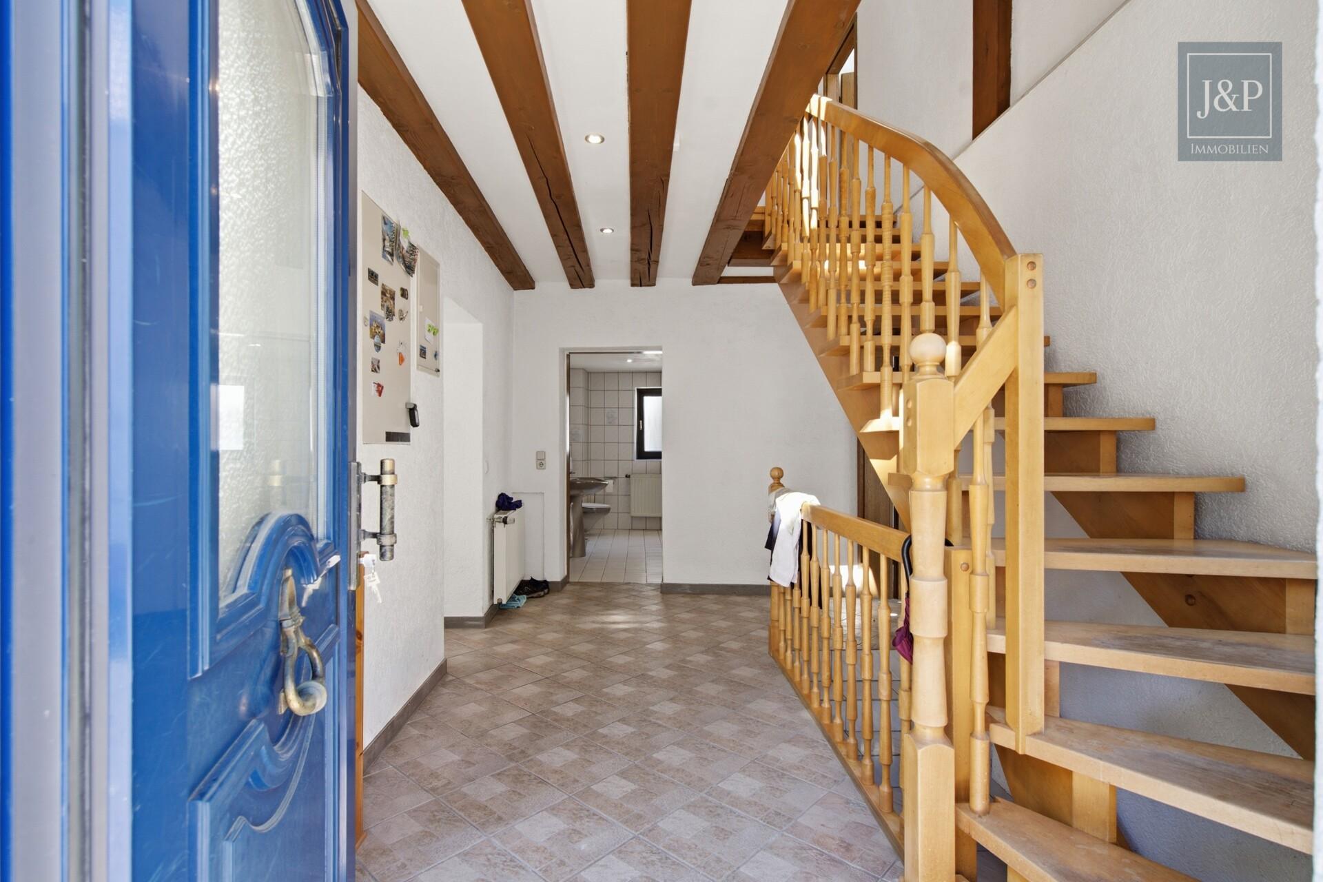 Freistehendes Einfamilienhaus mit traumhaftem Wohnzimmer, Garten & Ausbaureserve - Eingang