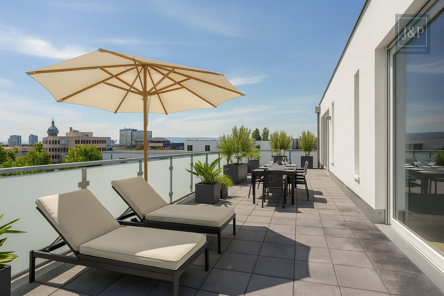 A+, Dachterrasse, Aufzug: Luxuriöses Penthouse mit Weitblick! - Dachterrasse (Beispiel)