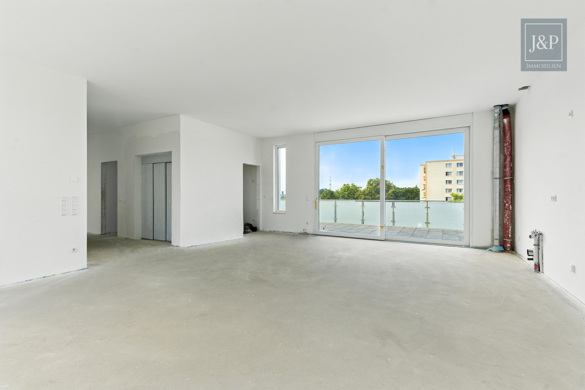 A+, Dachterrasse, Aufzug: Luxuriöses Penthouse mit Weitblick! - Wohnzimmer