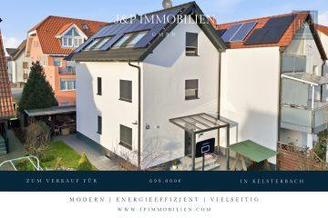 Doppelhaushälfte mit PV-Anlage und variabler Nutzung auf vier Ebenen in Kelsterbach, 65451 Kelsterbach, Doppelhaushälfte