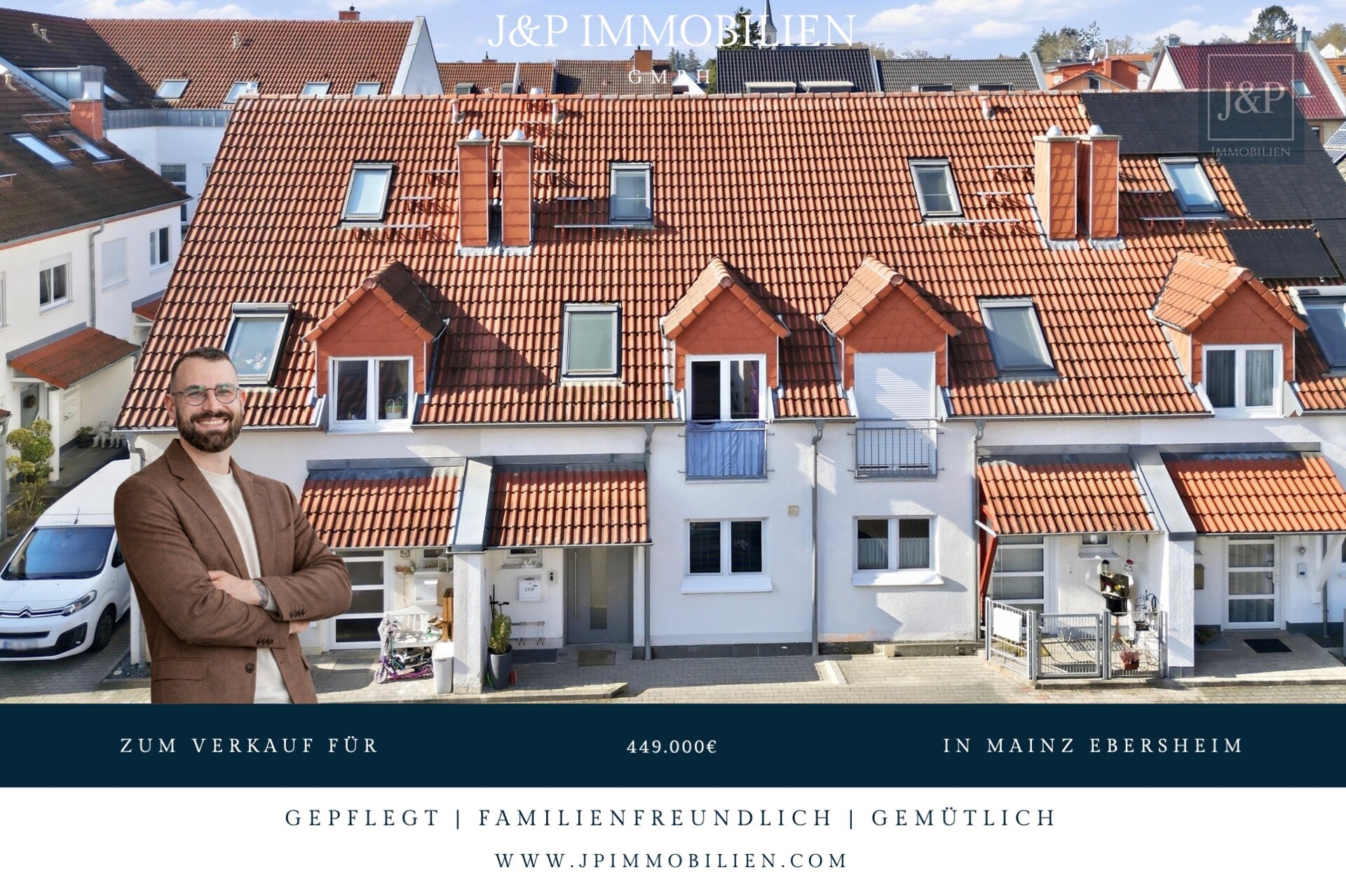 Familienfreundliches Reihenhaus mit Wintergarten & Balkon in ruhiger Anliegerstraße - Titelbild