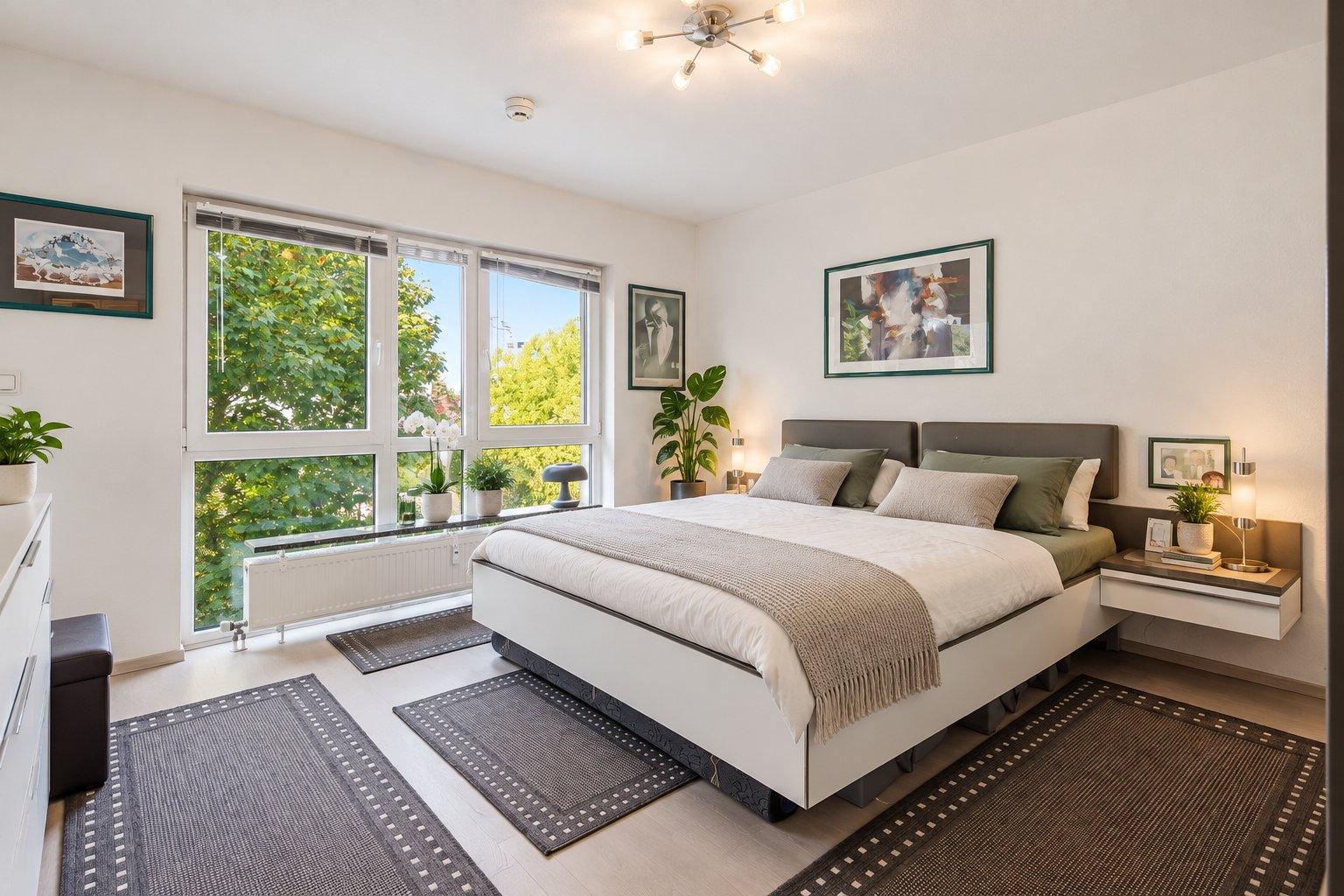Modernisierte 2-ZBK in Preungesheim mit Loggia, Grünblick & Tiefgaragenstellplatz - Schlafzimmer