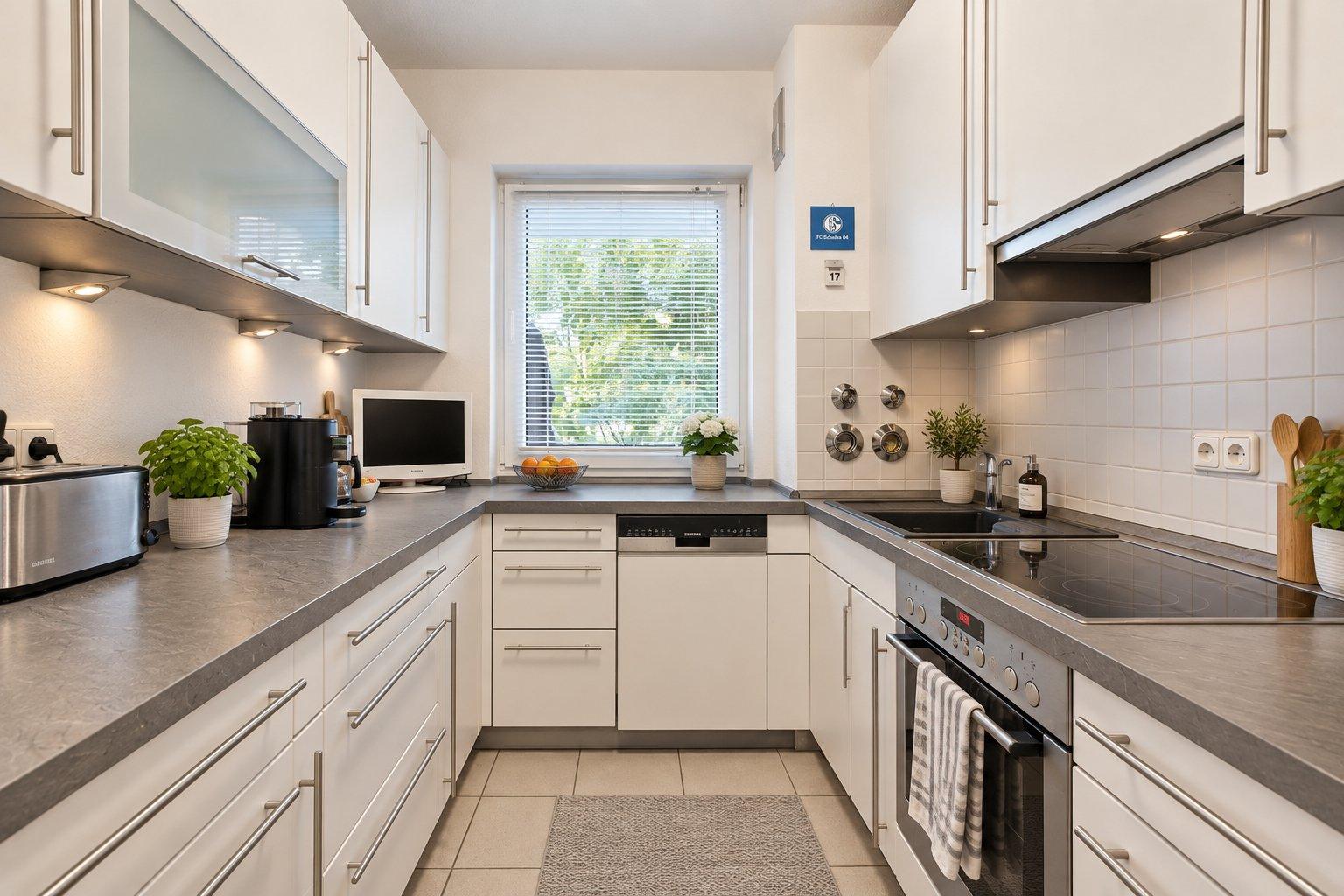 Modernisierte 2-ZBK in Preungesheim mit Loggia, Grünblick & Tiefgaragenstellplatz - Einbauküche