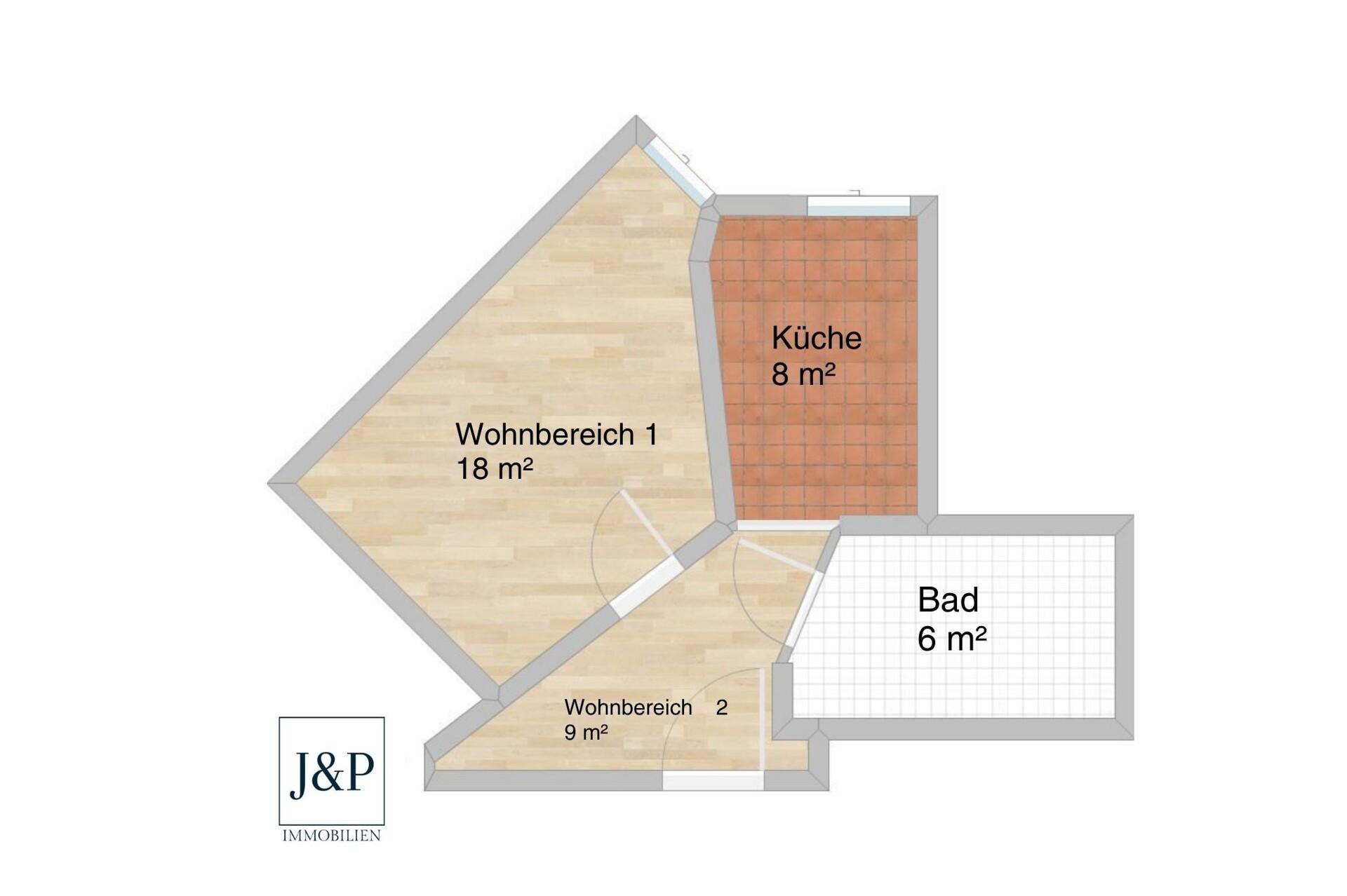 Ruhige 2-Zimmer-Eigentumswohnung in der Südstadt/Bult – hofseitig und zentral! - Grundriss