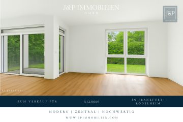 A+, Wärmepumpe, Terrasse: Schöne Gartenwohnung in Rödelheim!, 60437 Frankfurt am Main / Rödelheim, Terrassenwohnung