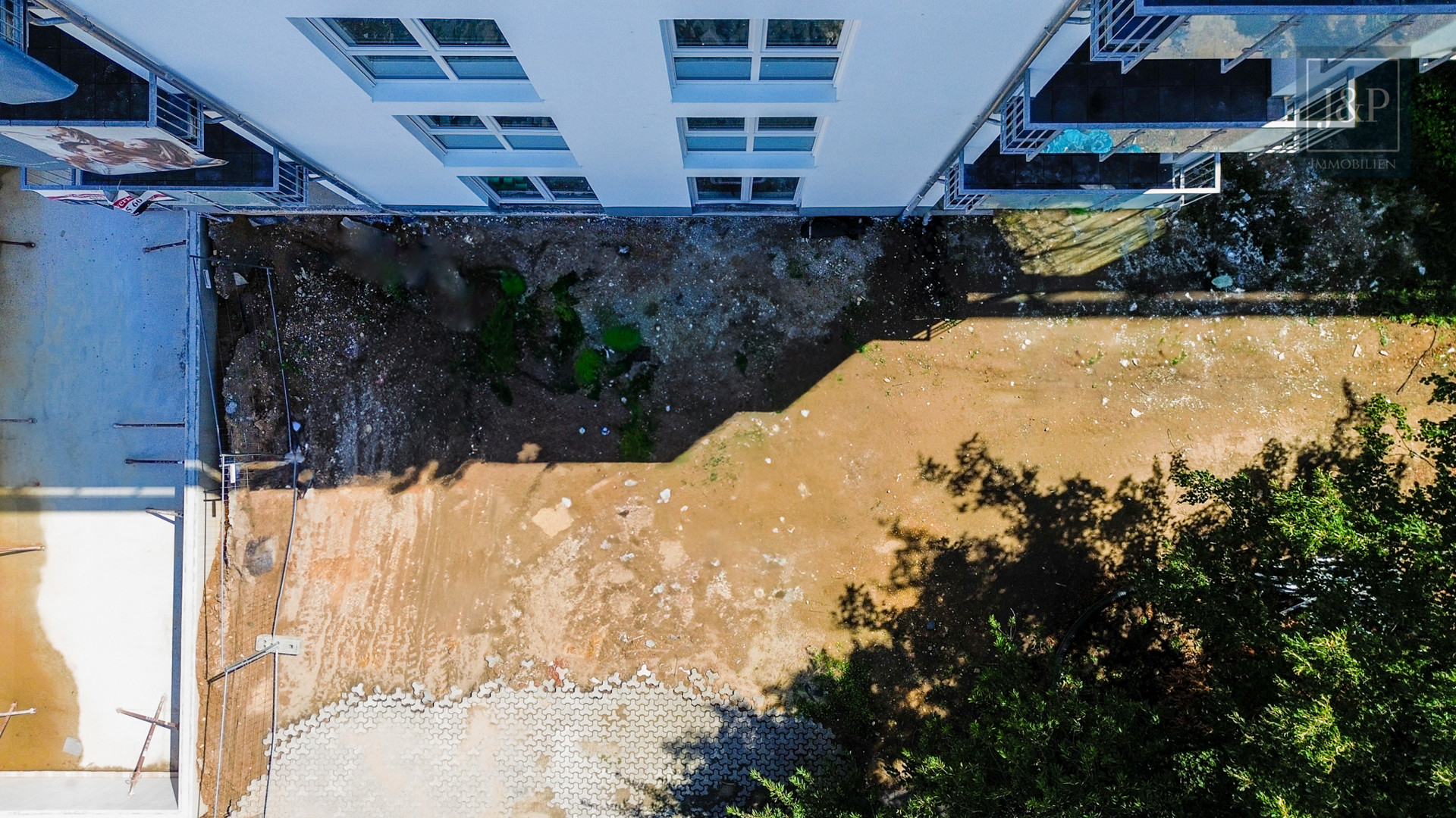 A+, Wärmepumpe, Terrasse: Schöne Gartenwohnung in Rödelheim! - Luftaufnahme Garten