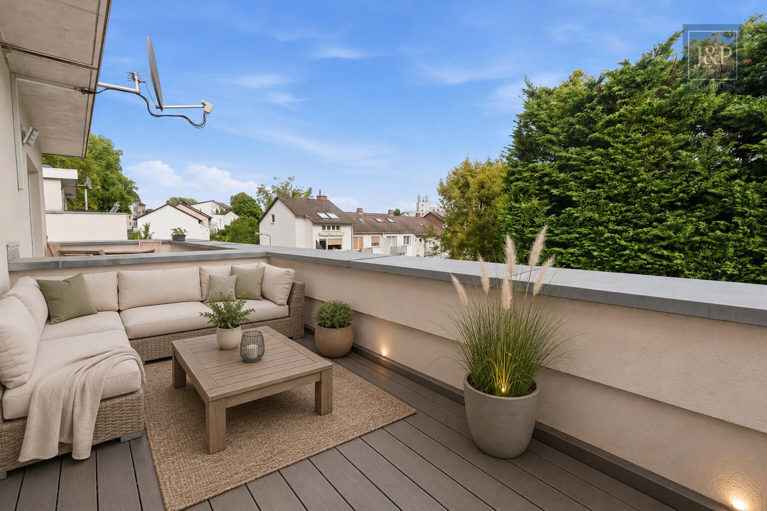 Neuwertiges Reihenmittelhaus mit Garten und Wärmepumpe in Frankfurt-Bonames! - Dachterrasse