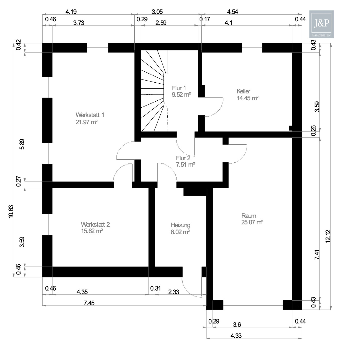 Renovierungsbedürftiges Einfamilienhaus mit 200 m² Wohnfläche, großem Garten & Feldrandlage - Kellergeschoss
