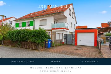 Viel Platz, viel Licht, viel Lebensqualität – bezugsfreie Doppelhaushälfte in ruhiger Umgebung!, 65479 Raunheim, Doppelhaushälfte