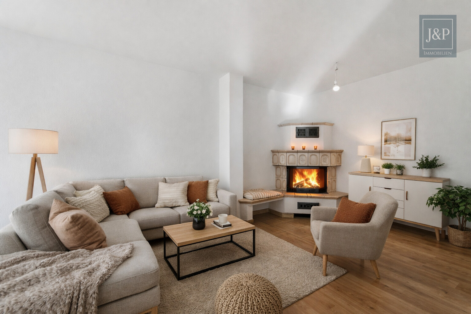 Wohnen mit Aussicht: Großzügiges Splitlevel-Haus mit Einliegerwohnung in Eppstein - Kaminecke KI-Generiert