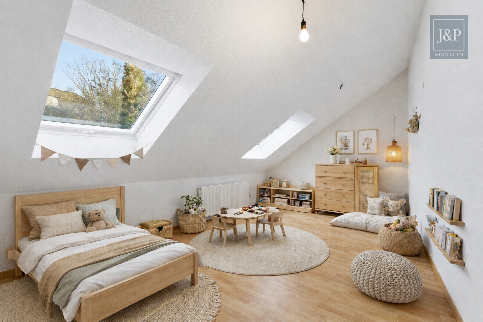 Wohnen mit Aussicht: Großzügiges Splitlevel-Haus mit Einliegerwohnung in Eppstein - Schlafzimmer 3 KI-Generiert