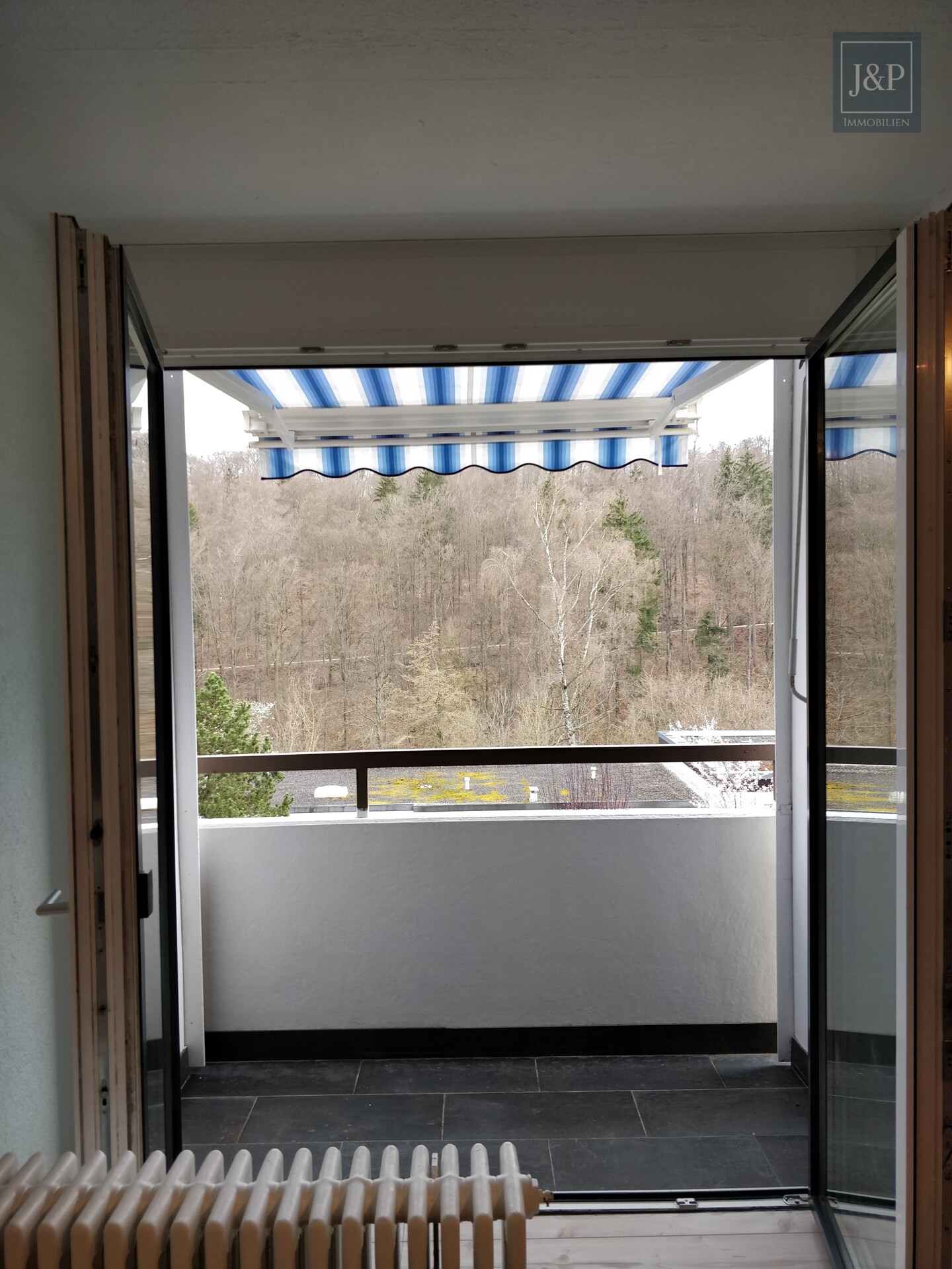 Charmante 1,5-Zimmer-Wohnung mit Balkon und Wellnessbereich - Balkon