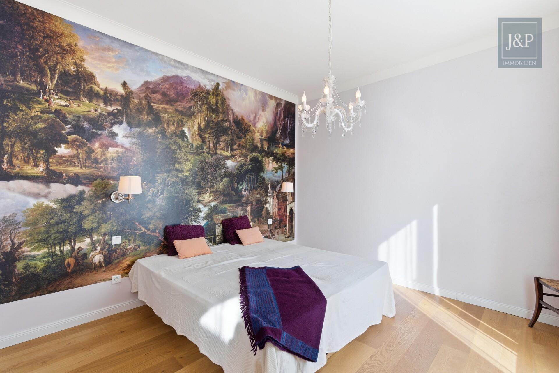 Einzigartiges Wohnkonzept nach Feng Shui – KfW-40 Anwesen inkl. Büro / ELW in Feldrandlage - Hauptschlafzimmer OG