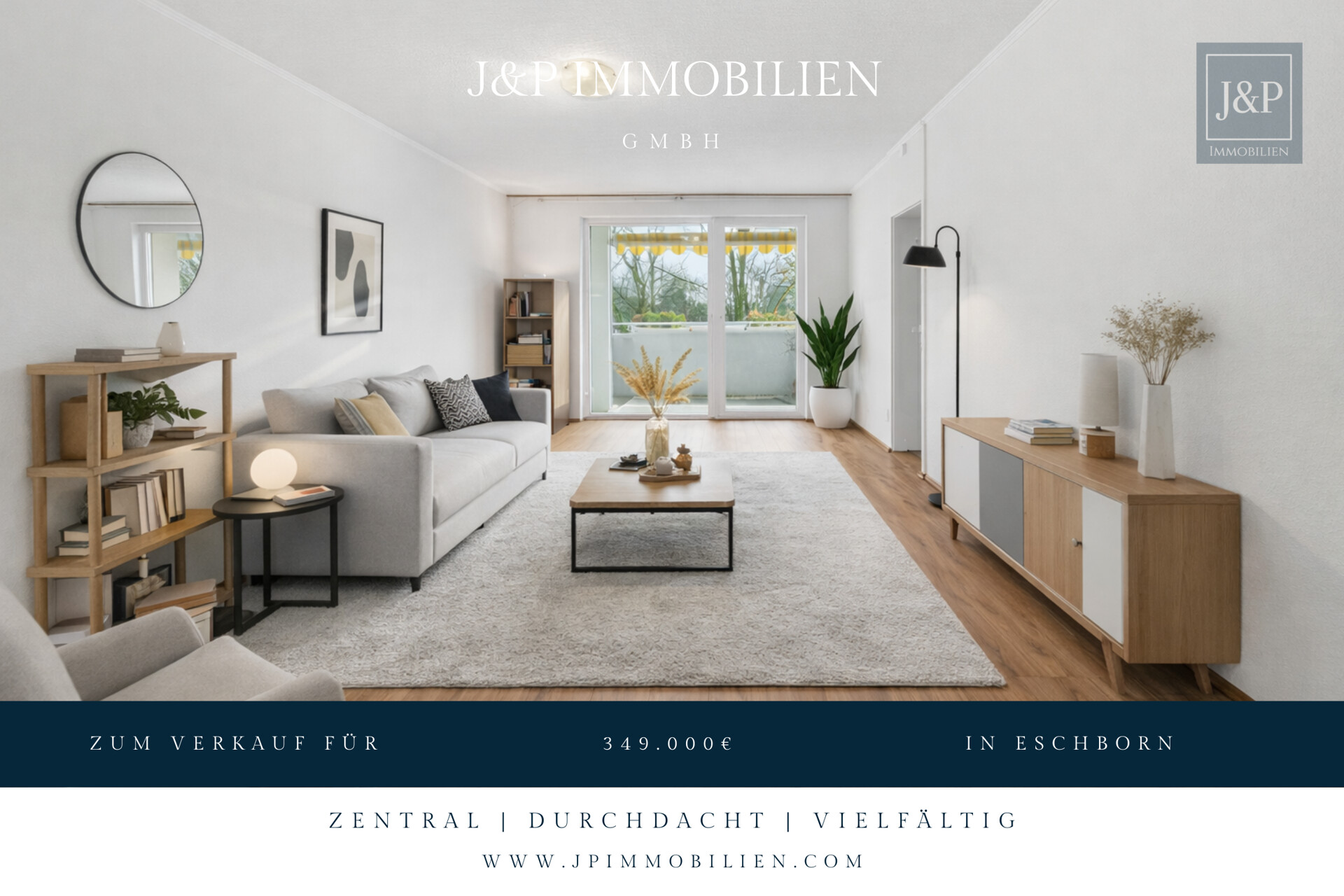 Lichtdurchflutete 4-Zimmer-Wohnung mit Balkon & Stellplatz in zentraler Lage von Eschborn - Titelbild